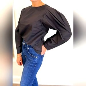 ZARA Woman Studio Collection Puff Sleeves Top - Black (S)